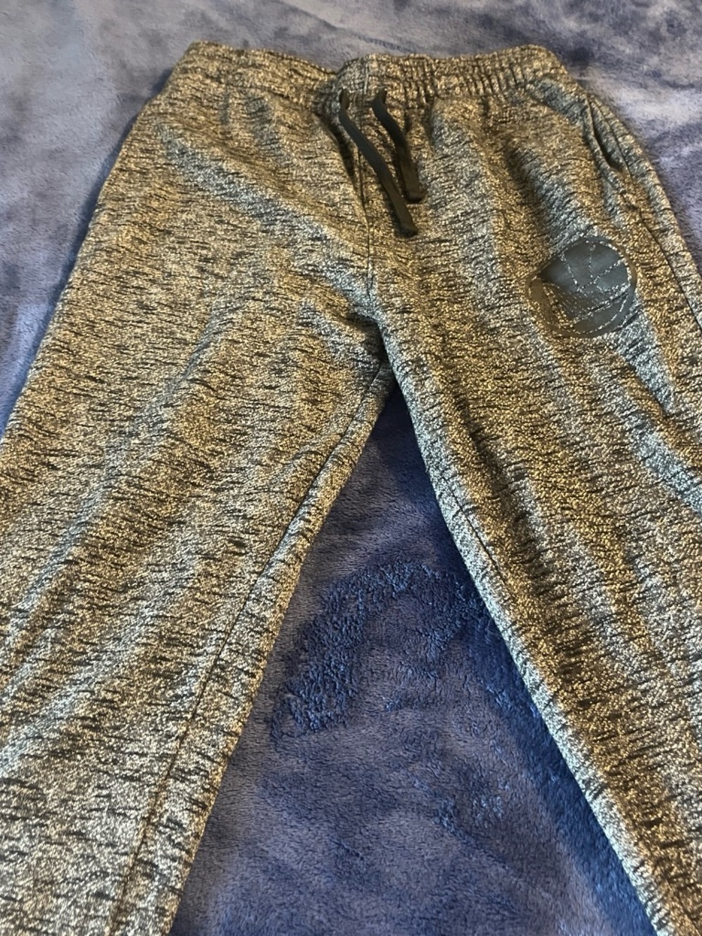 NBA Grey Heather Jogger Pants with Black Drawstring